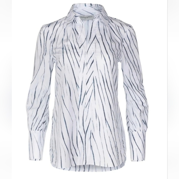 Charlotte Brody Laurel Blouse In White Willow Size Small